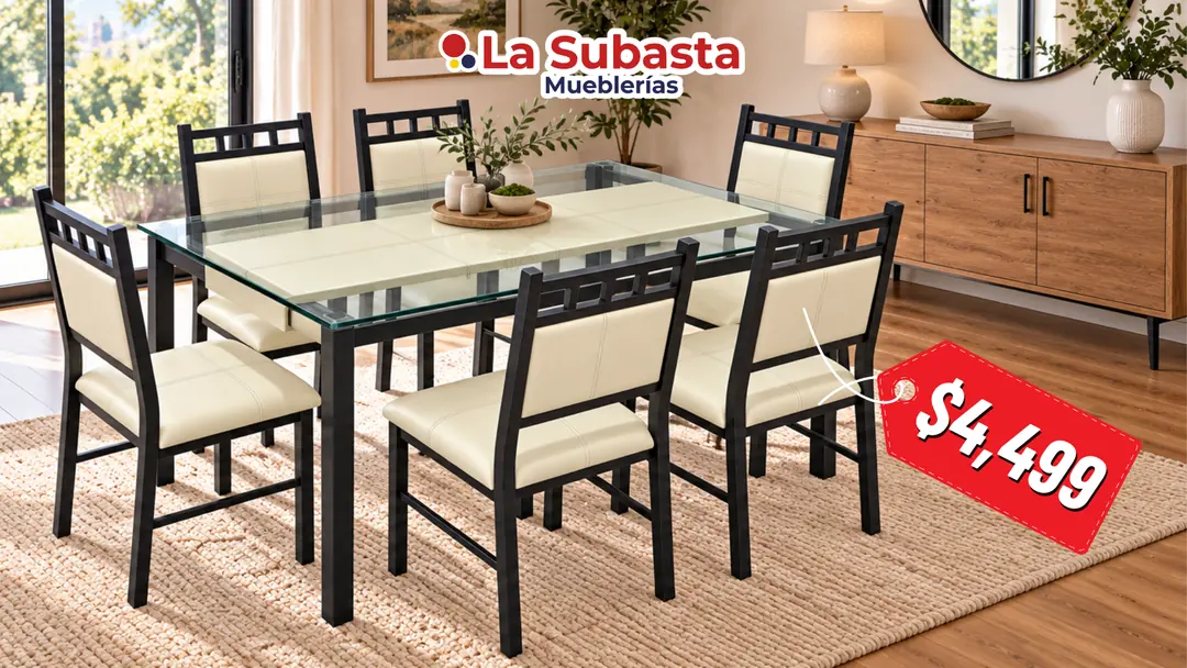 Comedor de 6 sillas en $4,499